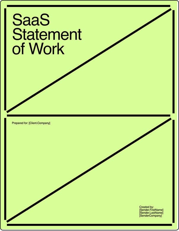 SaaS statement of work template