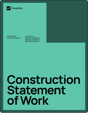 Construction statement of work template